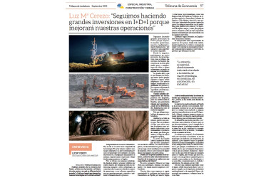 TRIBUNA DE ANDALUCIA, September 2023, SPECIAL ON INDUSTRY, CONSTRUCTION AND MINING